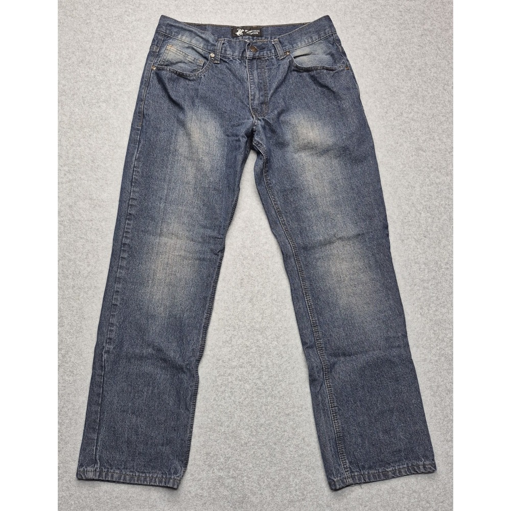 Beverly Hills Polo Club Jeans Mens 32x30 Blue Regular Straight Denim Faded Y2K